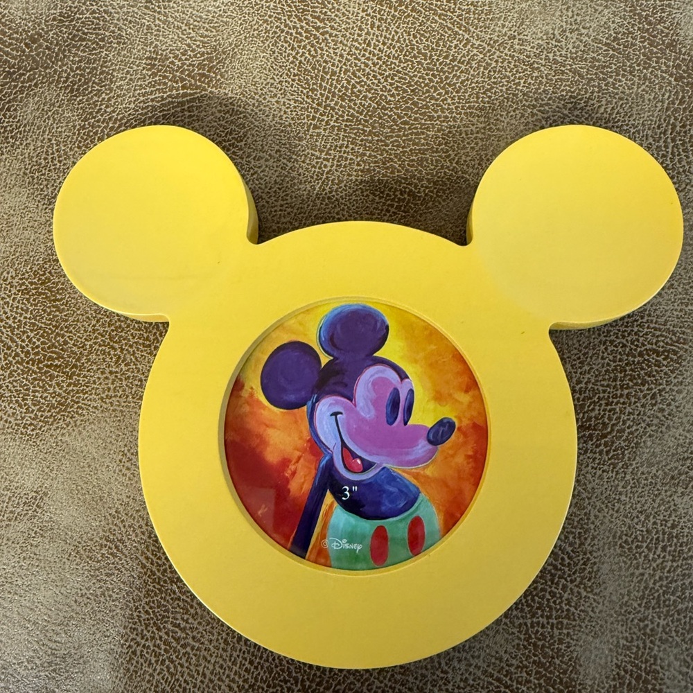 Vintage Yellow Mickey Mouse Picture Frame
